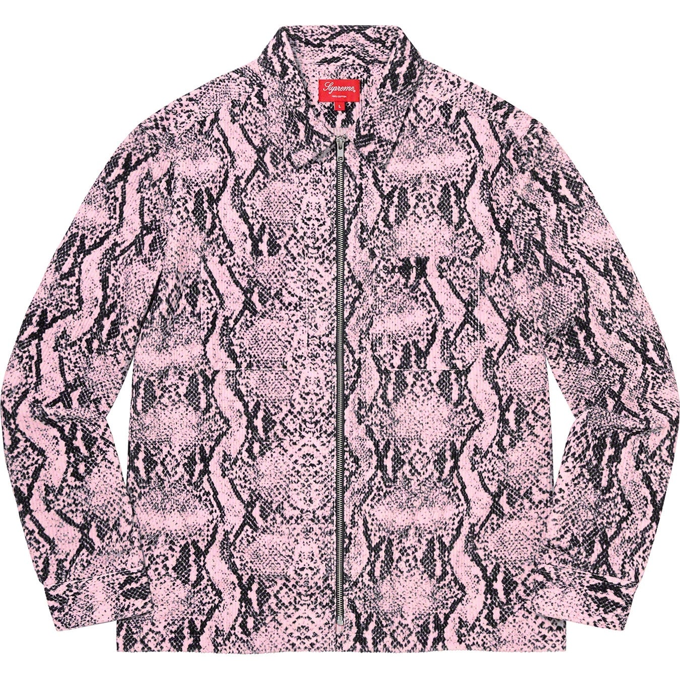 Snakeskin Corduroy Zip Up Shirt view 3